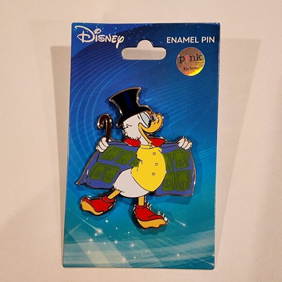 Disney Palm Scrooge Mcduck Duck Tales Dollar Cape Enamel Pin NEW - Picture 2 of 10